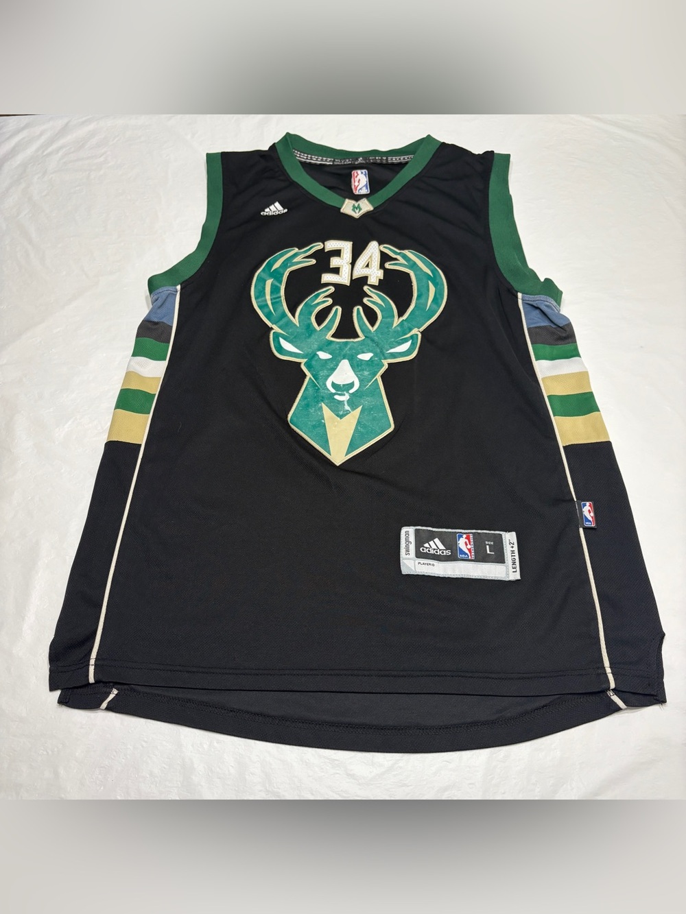 Adidas Milwaukee Bucks Giannis Antetokounmpo #34 Jersey Mens Large